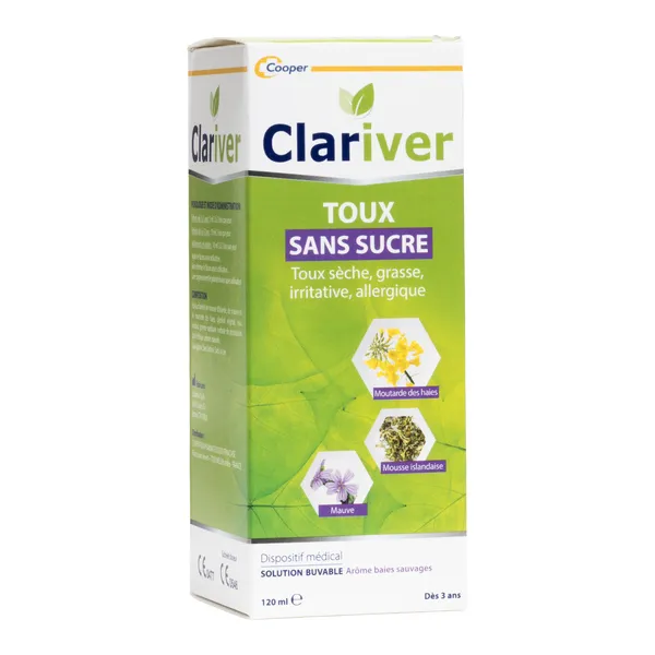 Clariver sirop toux sans sucre