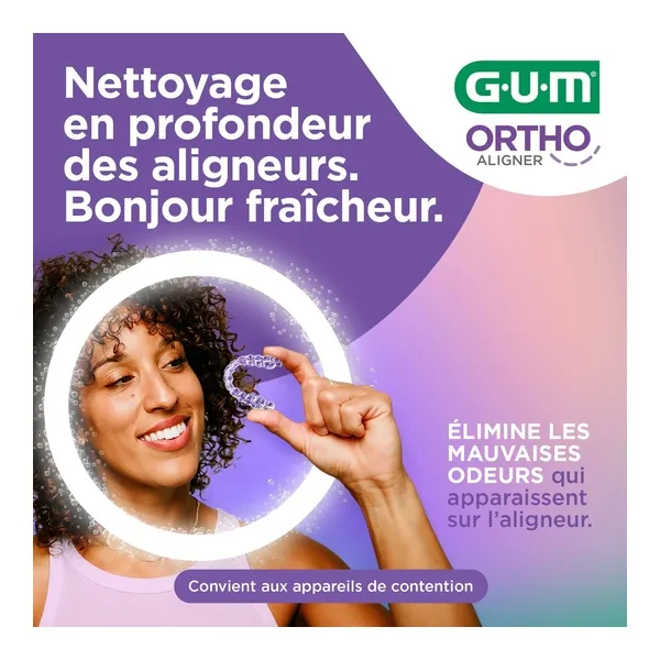 Gum Ortho Aligner comprimés nettoyants pour gouttières orthodontiques