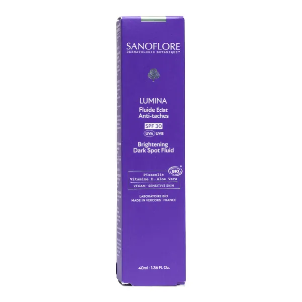 Sanoflore Lumina Fluide Eclat Anti taches SPF 30 bio