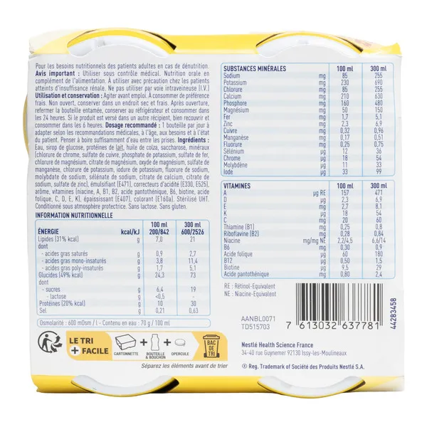 Renutryl Booster boisson hyperprotéinée hypercalorique