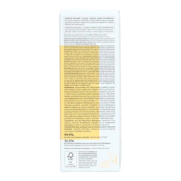 Patyka crème solaire teintée bio SPF 50+