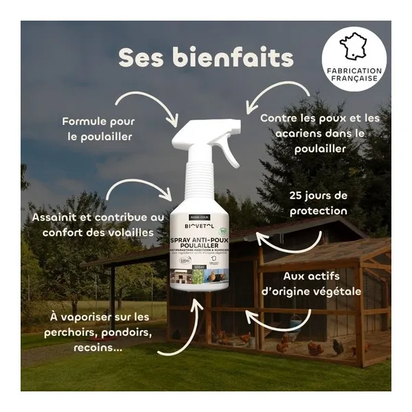 Lotion anti poux Basse cour Biovetol