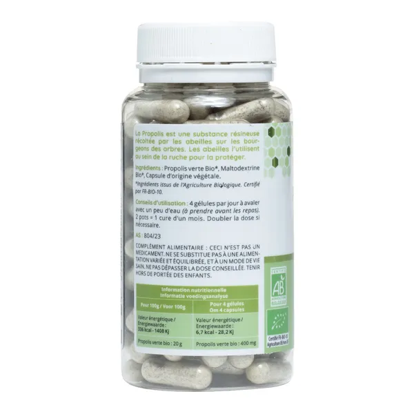 Propos Nature Propolis verte bio gélules