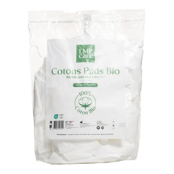 Rectangles de coton bio LMP Care