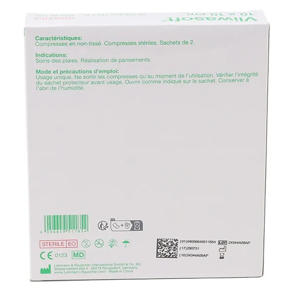 Compresses non tissées stériles Lohmann Vliwasoft