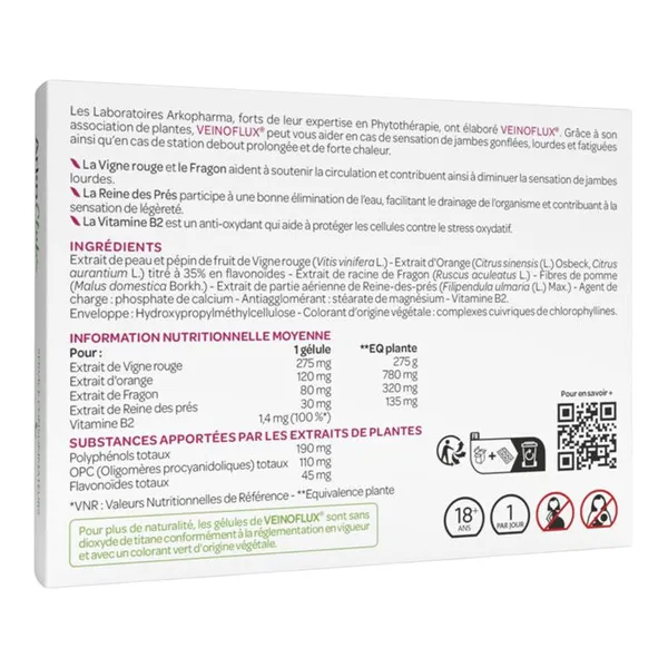 Veinoflux Jambes légères et toniques gélules