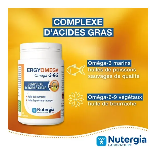 Nutergia Ergyomega Oméga 3 6 9 capsules