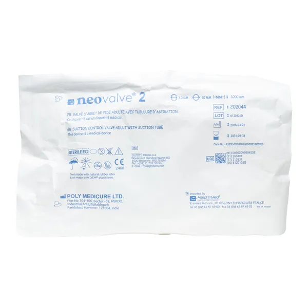 Neovalve 2 stop vide avec tubulure 300 cm