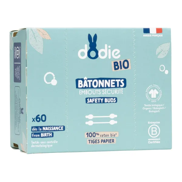 Dodie Coton tiges avec embout sécurité