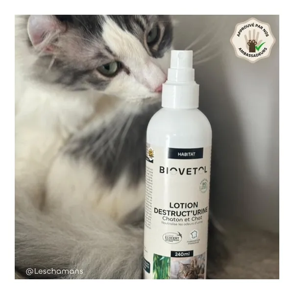 Biovetol Lotion Destruct'urine chat et chaton