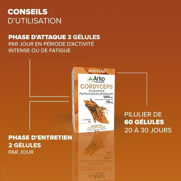 Arkogélules Cordyceps gélules