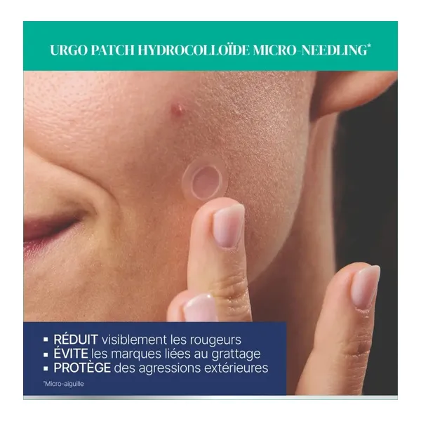 Urgo Patch hydrocolloïde micro needling boutons d'acné