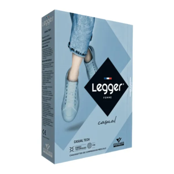 Chaussettes de contention Femme Legger casual tech classe 2