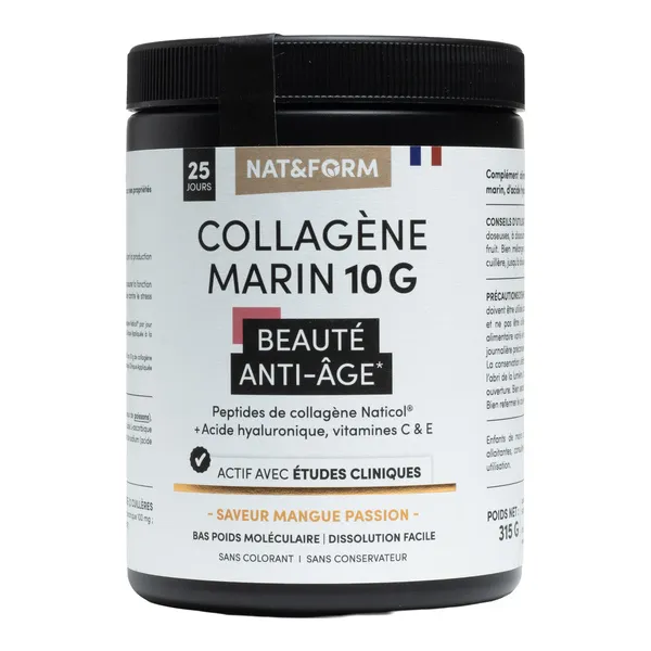 Nat et Form Collagène marin 10 G poudre