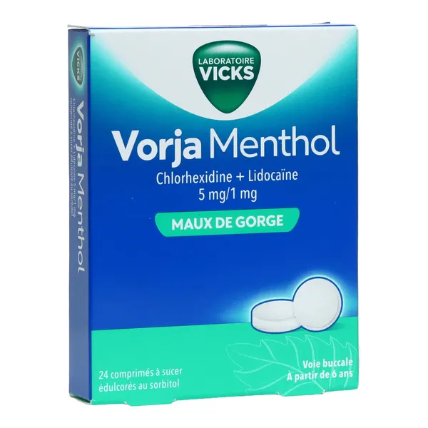 Vicks Vorja maux de gorge comprimés à sucer