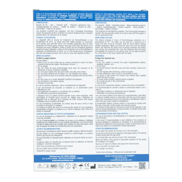 Les 3 Chênes Myocalm patch douleurs musculaires et articulaires