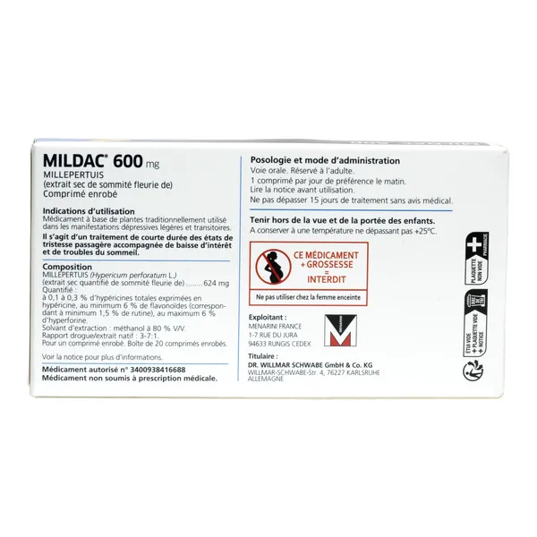 Mildac 600 mg comprimés