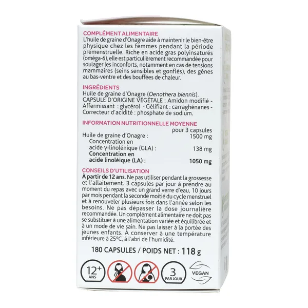 Arkogélules huile d'onagre capsules