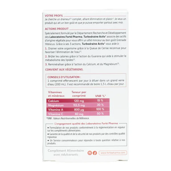 Forté Pharma Turbodraine Activ' effervescents