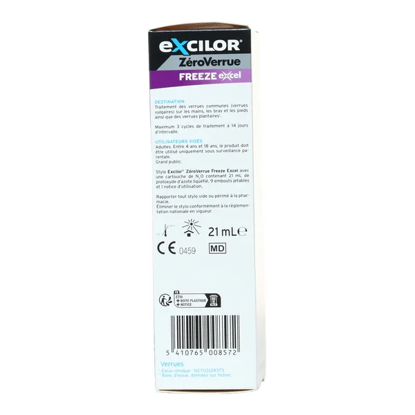 Objectif Zero Verrue Freeze excel stylo