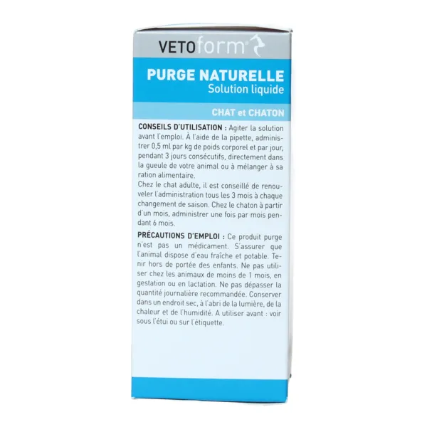Vetoform Purge naturelle chat et chaton solution liquide