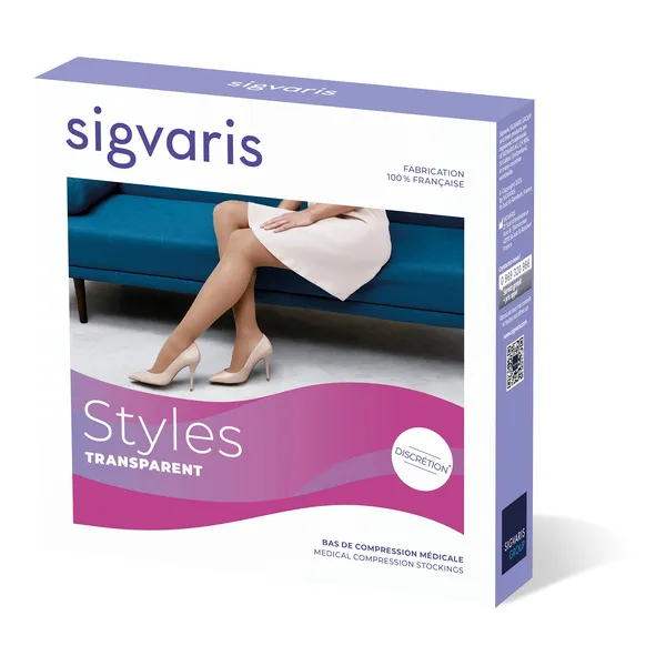Sigvaris Styles Transparent Bas de Contention Femme Classe 2