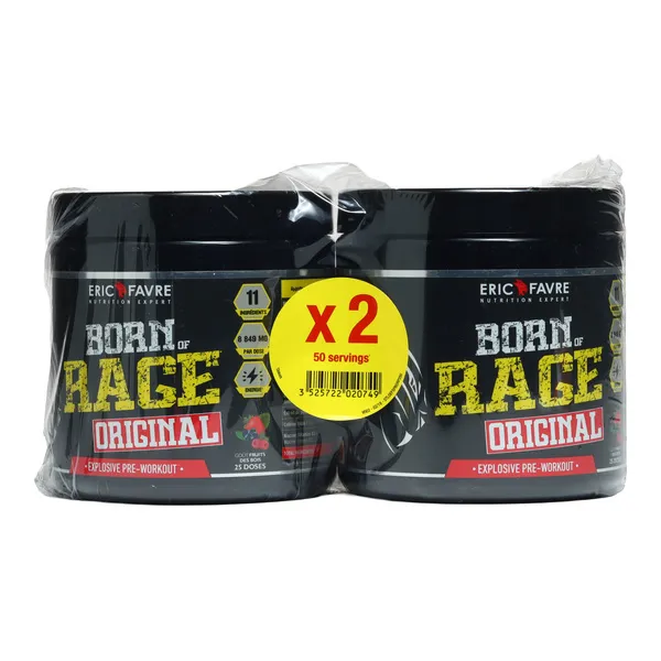 Eric Favre Born of Rage Original Explosive pre workout poudre