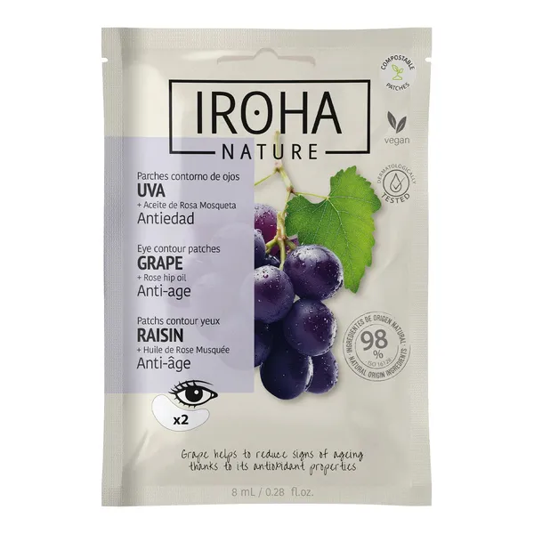 Iroha Nature Patch yeux Anti âge au raisin