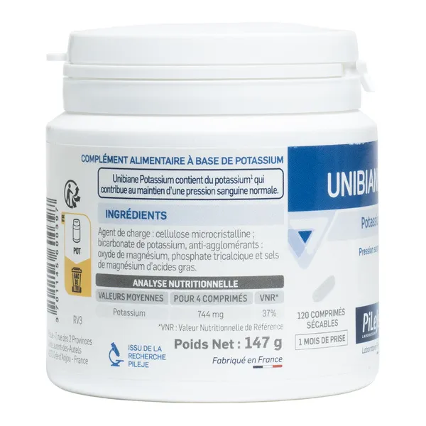 Pileje Unibiane Potassium comprimés