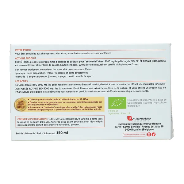 Forté Royal Gelée royale 5000 mg bio dose