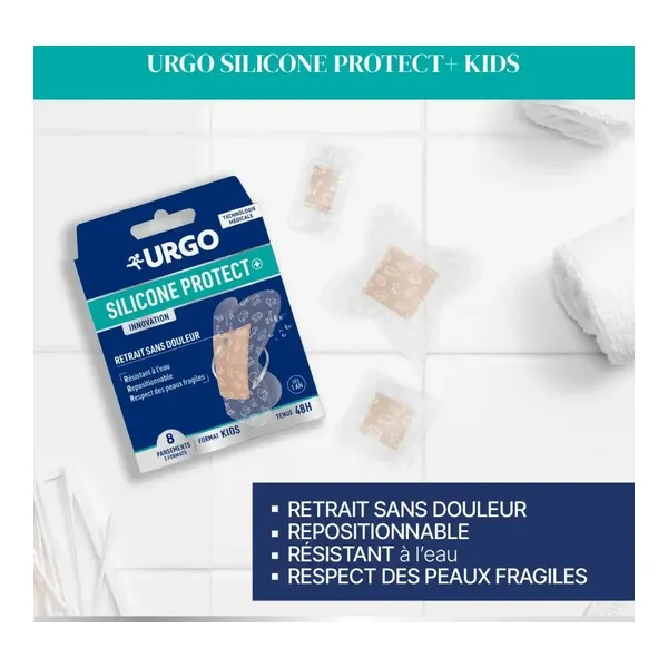 Urgo Pansement Silicone Protect+ Kids prédécoupé