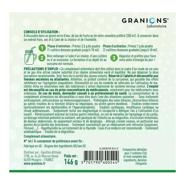 Granions All in One Green Mix Bien être et longévité poudre
