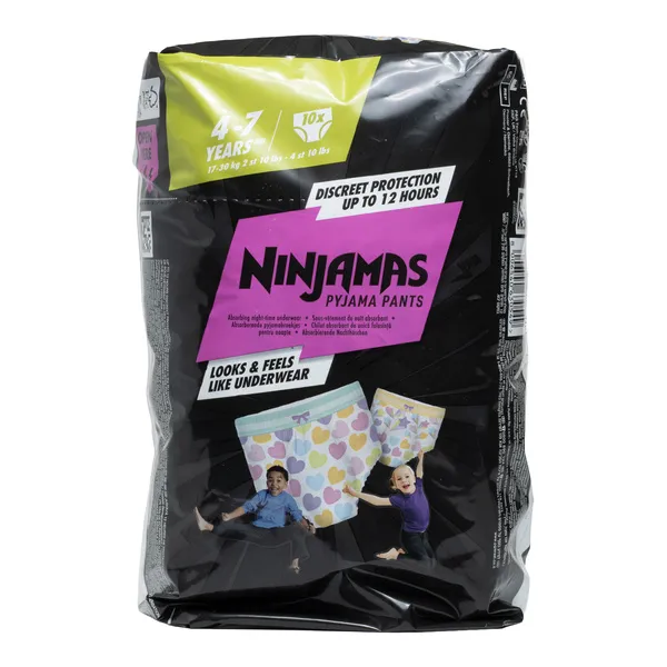 Ninjamas Sous vêtement de nuit absorbants 4-7 ans