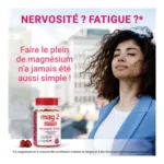 Mag 2 Nervosité Fatigue gummies Framboise
