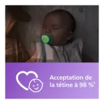 Avent Ultra Air sucette symétrique Nuit 0-2 mois