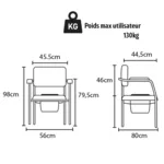 Chaise garde robe pliante à roulettes