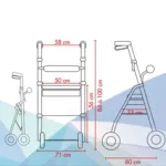 Euromédis Rollator 4 roues bariatrique