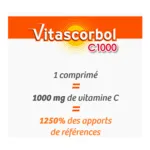 Vitascorbol C1000 Vitamine C 1000 mg comprimés effervescents