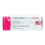 Acide folique 0,4 mg comprimés