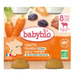 Babybio Petits Pots bébé Carotte Pruneau Boeuf