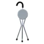 Canne siège trépied aluminium