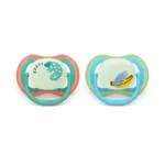 Avent Ultra Air Nightime Sucette anatomique silicone 6-18 mois