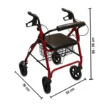 Rollator 4 roues assise et dossier
