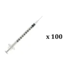 Seringue à insuline avec aiguille 29 G x 100