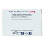Acide folique 0,4 mg comprimés