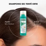 Klorane shampoing sec à l'ortie cheveux bruns
