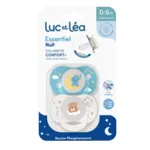 Luc et Léa Essentiel sucette silicone anatomique 0-6 mois Nuit