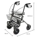 Déambulateur 4 roues avec panier