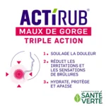 Santé Verte Actirub Maux de gorge pastilles