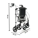 Vermeiren Déambulateur Rollator Ecoplus 4 roues avec panier